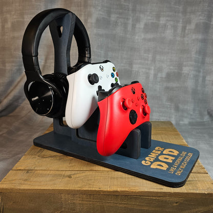 Controller Holder & Headphone Stand for Xbox Controller, PS5 Controller, Gamecube Controller