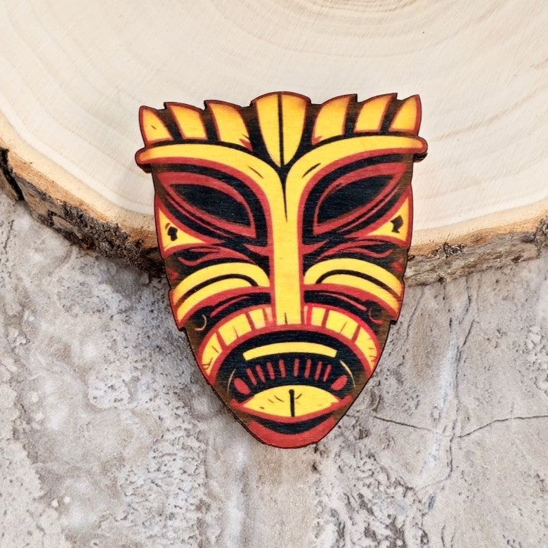 Tiki Mask Bottle Opener for Tiki Bar Decor, Barware for Him, Groomsman Gift, Mid Century Modern House Warming Gift