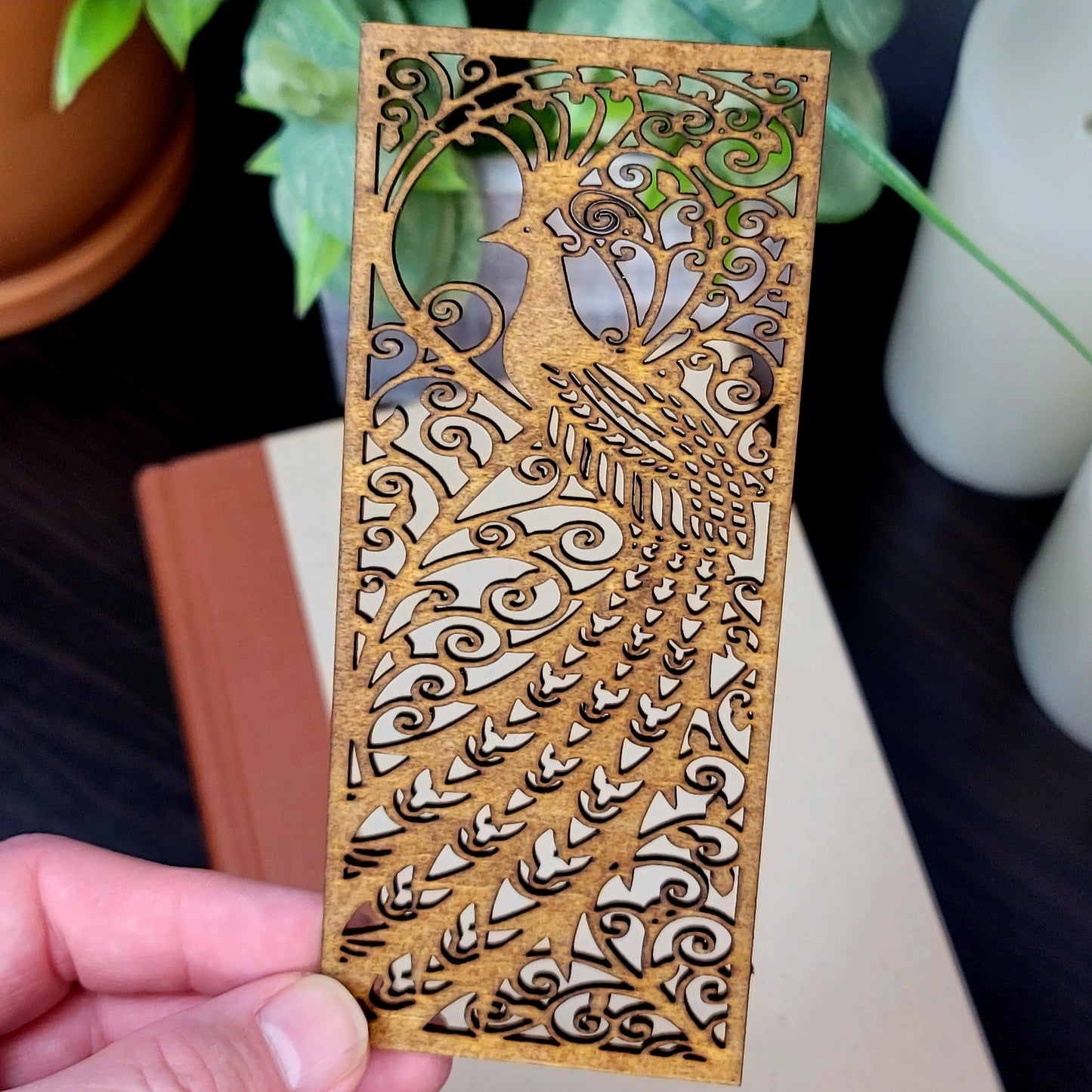 Peacock Tail Bookmark