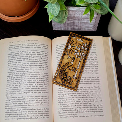 Peacock Wooden Bookmark